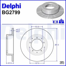 Brake Disc DELPHI BG2799