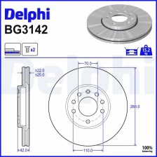 Brake Disc DELPHI BG3142