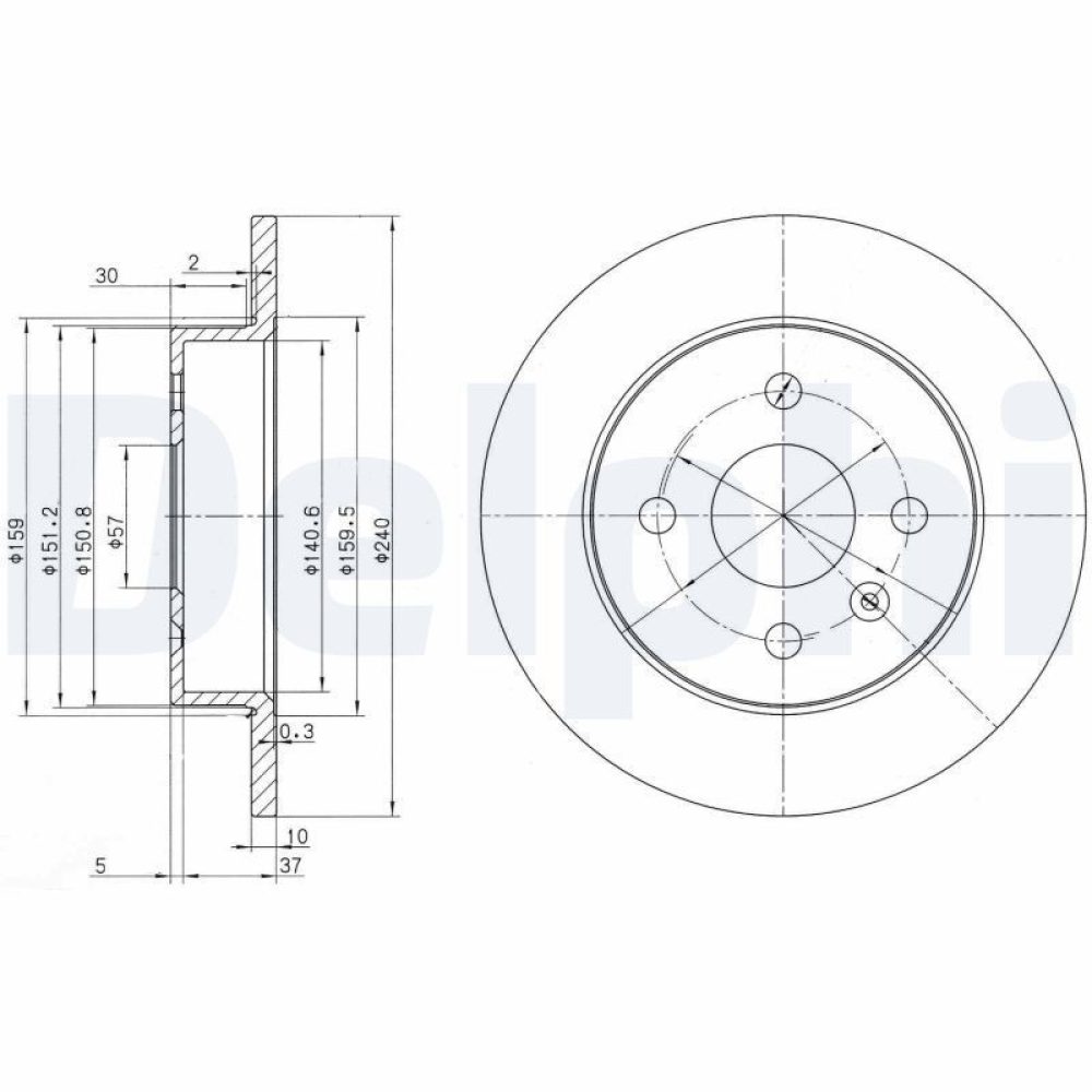Brake Disc DELPHI BG3403
