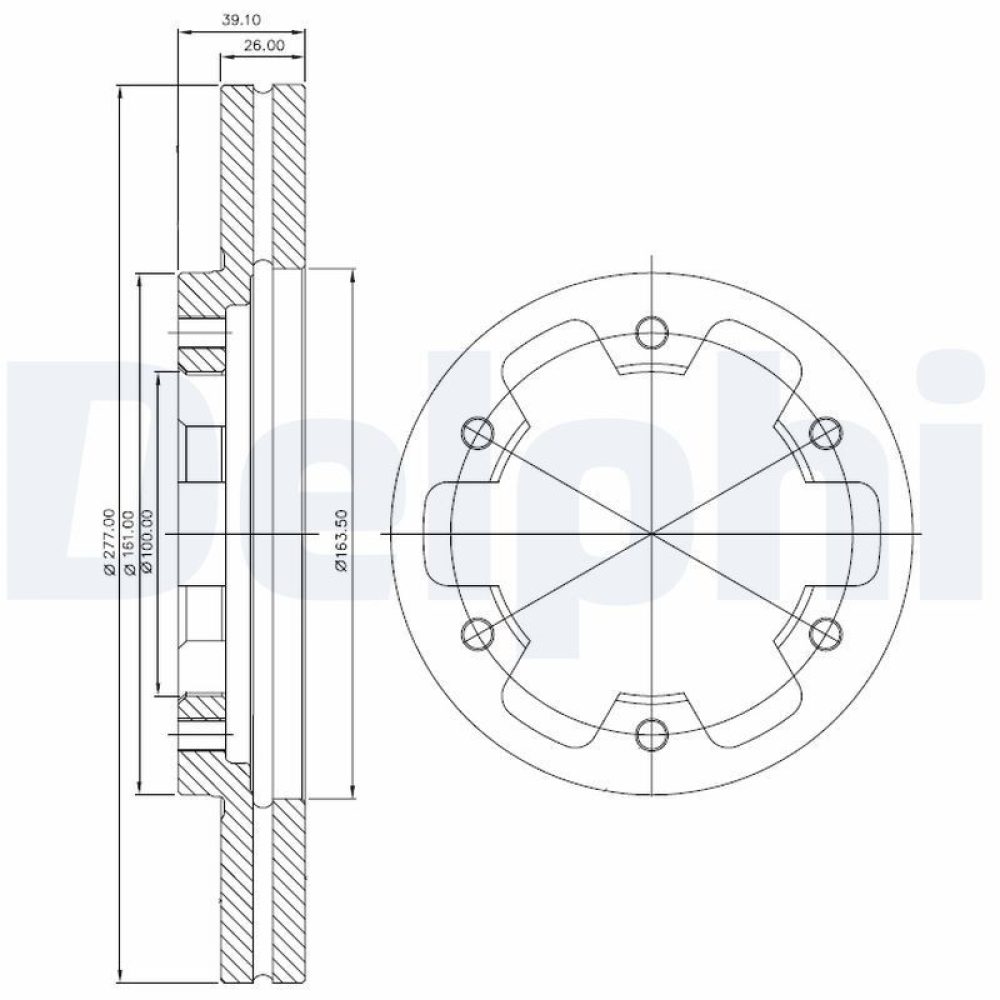 Brake Disc DELPHI BG3422