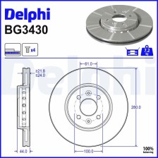 Brake Disc DELPHI BG3430