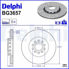 Brake Disc DELPHI BG3657