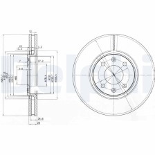 Brake Disc DELPHI BG3675