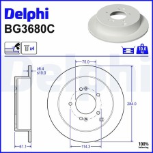 Brake Disc DELPHI BG3680C