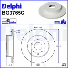 Brake Disc DELPHI BG3765C