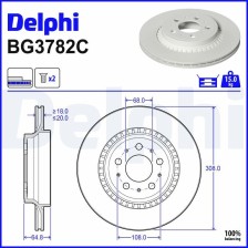 Brake Disc DELPHI BG3782C