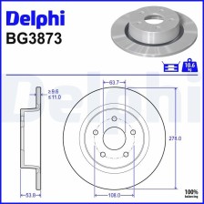 Brake Disc DELPHI BG3873
