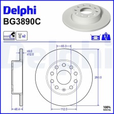 Brake Disc DELPHI BG3890C