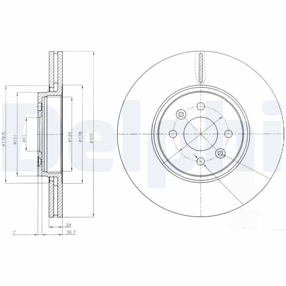 Brake Disc DELPHI BG3929