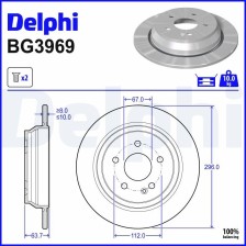 Brake Disc DELPHI BG3969