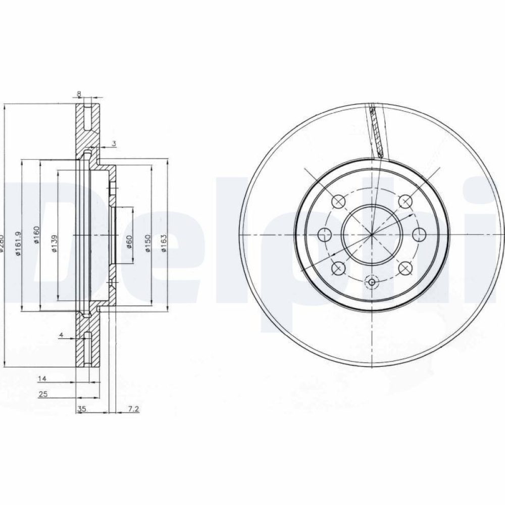 Brake Disc DELPHI BG3989