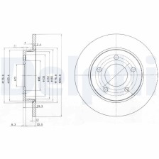 Brake Disc DELPHI BG4025C