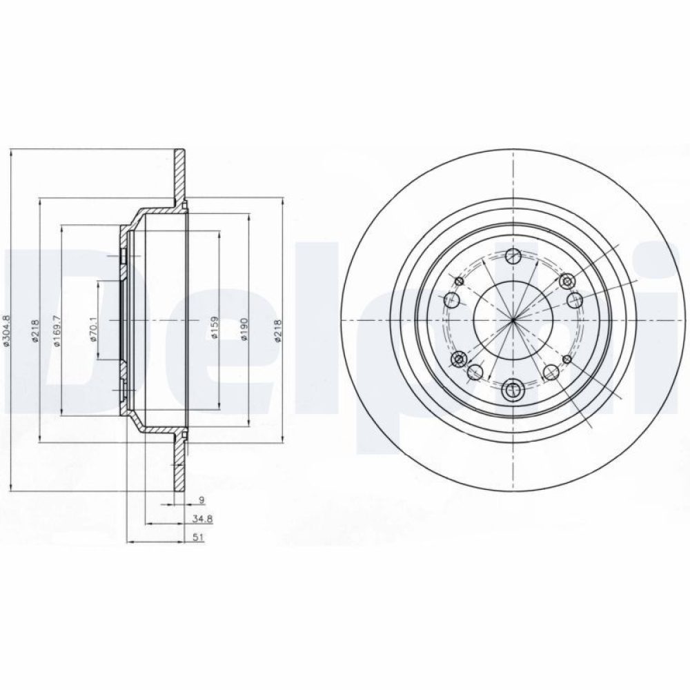 Brake Disc DELPHI BG4196C