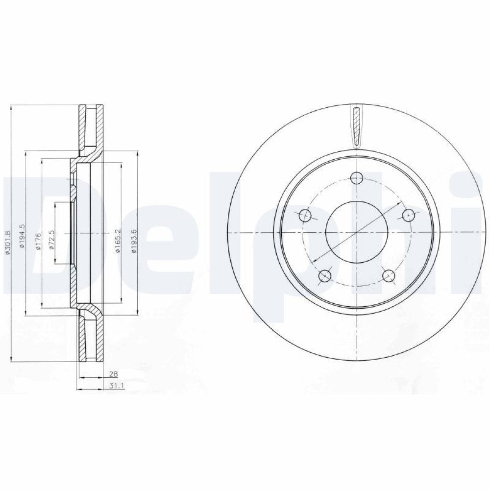 Brake Disc DELPHI BG4248
