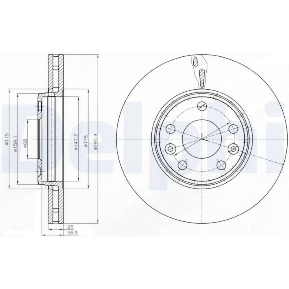 Brake Disc DELPHI BG4264
