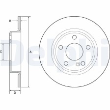 Brake Disc DELPHI BG4555C
