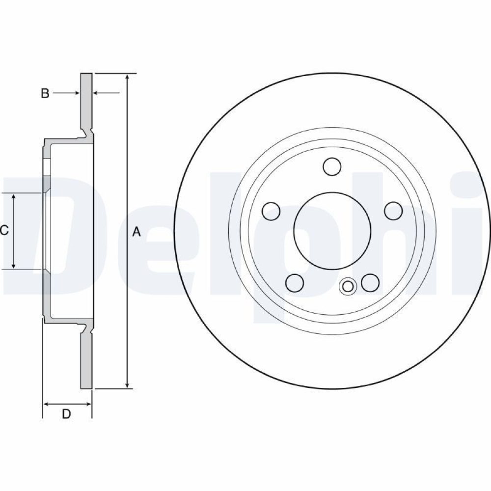 Brake Disc DELPHI BG4555C