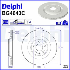 Brake Disc DELPHI BG4643C