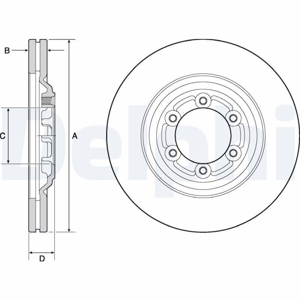 Brake Disc DELPHI BG4697C