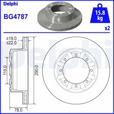 Brake Disc DELPHI BG4787