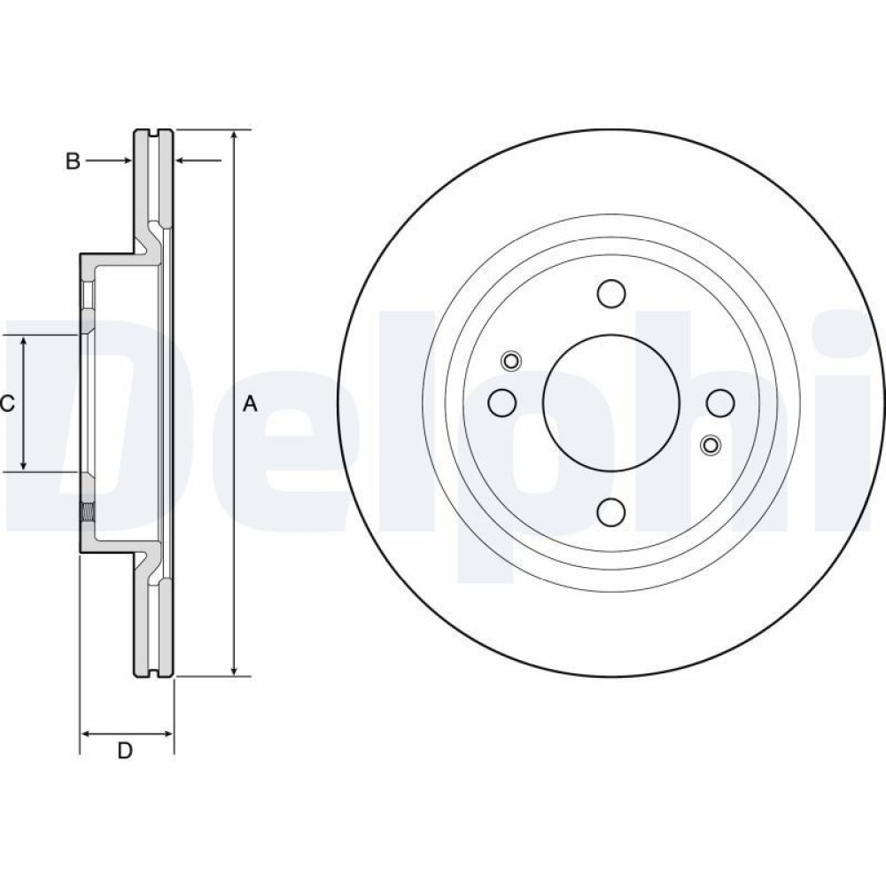 Brake Disc DELPHI BG4830C