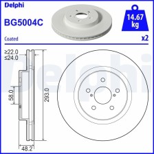 Brake Disc DELPHI BG5004C