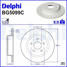 Brake Disc DELPHI BG5099C