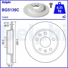 Brake Disc DELPHI BG5139C