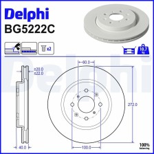 Brake Disc DELPHI BG5222C