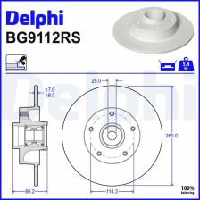Brake Disc DELPHI BG9112RS