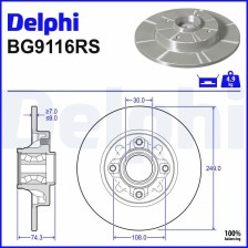Brake Disc DELPHI BG9116RS
