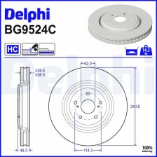 Brake Disc DELPHI BG9524C