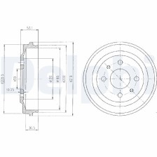 Brake Drum DELPHI BF136