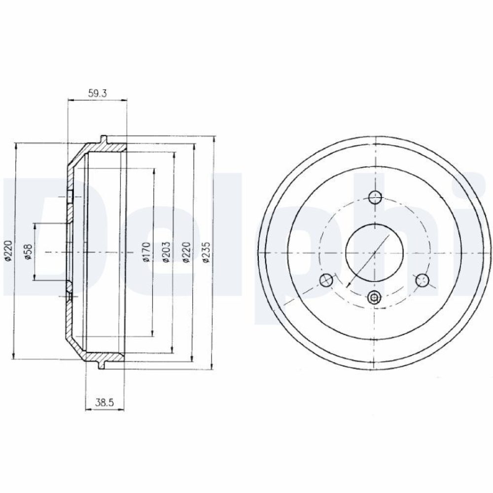 Brake Drum DELPHI BF465