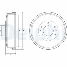 Brake Drum DELPHI BF559
