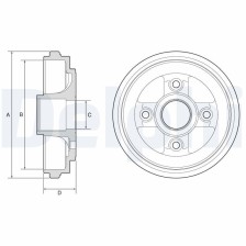 Brake Drum DELPHI BF584