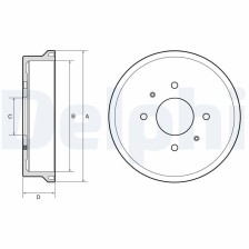 Brake Drum DELPHI BF604