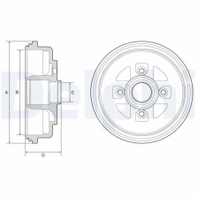 Brake Drum DELPHI BF607