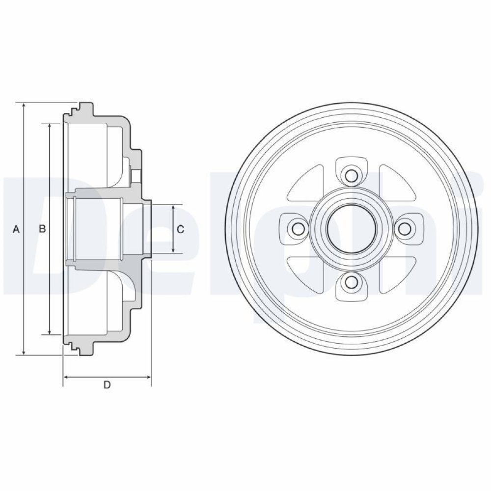 Brake Drum DELPHI BF607