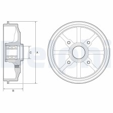 Brake Drum DELPHI BFR484