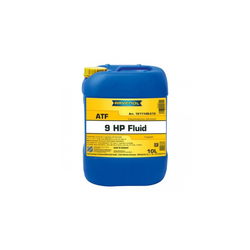 Automātiskās pārnesumkārbas eļļa RAVENOL ATF 9HP 10L | Oiler