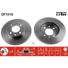 Brake Disc TRW DF1016