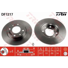 Brake Disc TRW DF1217
