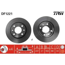 Brake Disc TRW DF1221