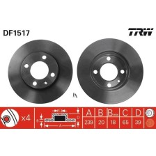 Brake Disc TRW DF1517