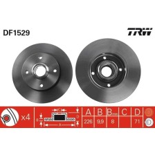 Brake Disc TRW DF1529