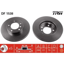 Brake Disc TRW DF1538