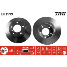 Brake Disc TRW DF1599
