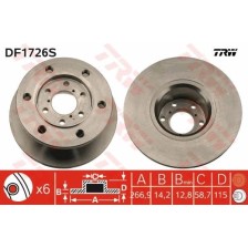 Brake Disc TRW DF1726S