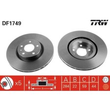 Brake Disc TRW DF1749